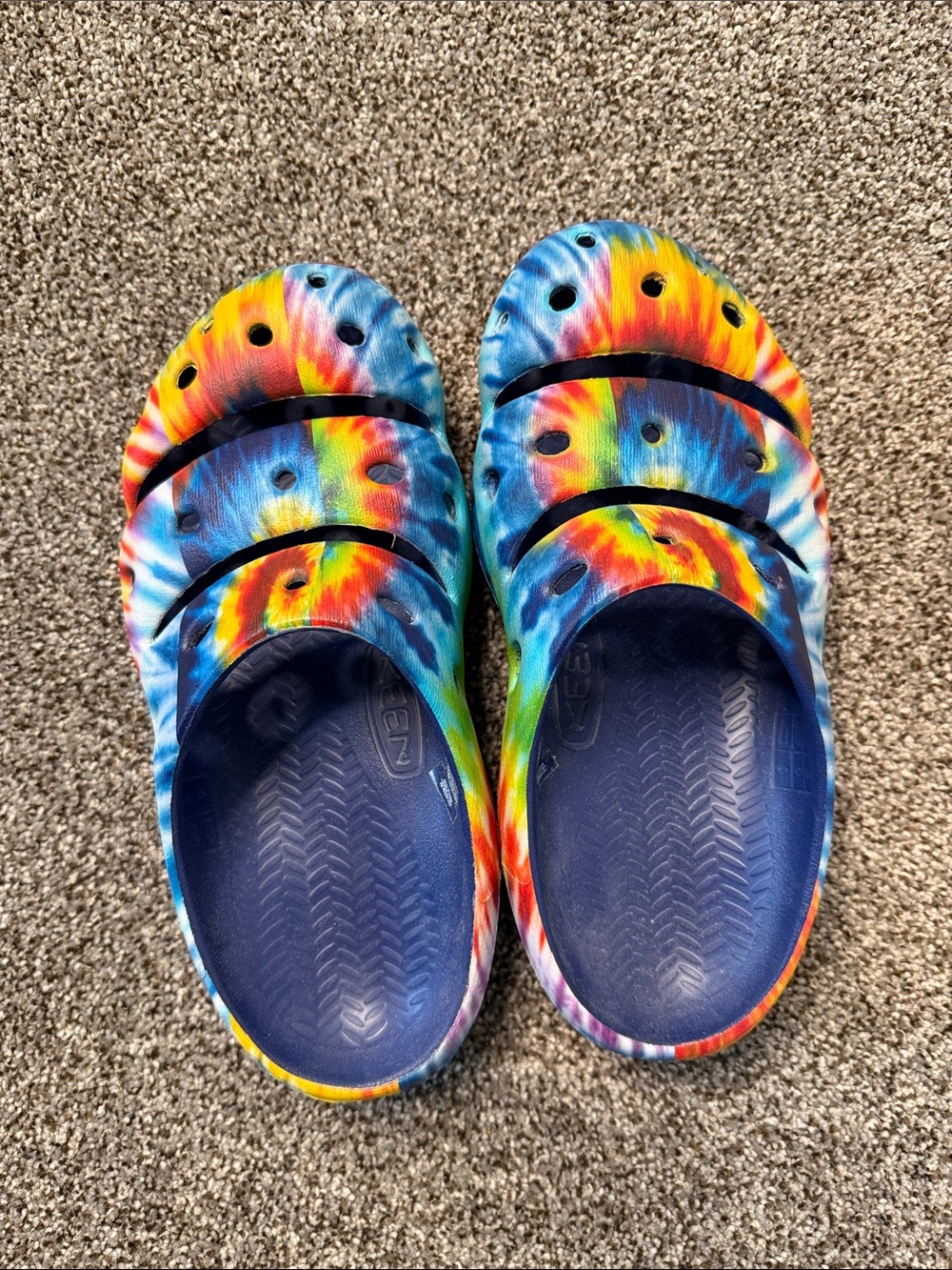 Keen women’s Tie-Dye Slip-On Clogs - Blue Multi